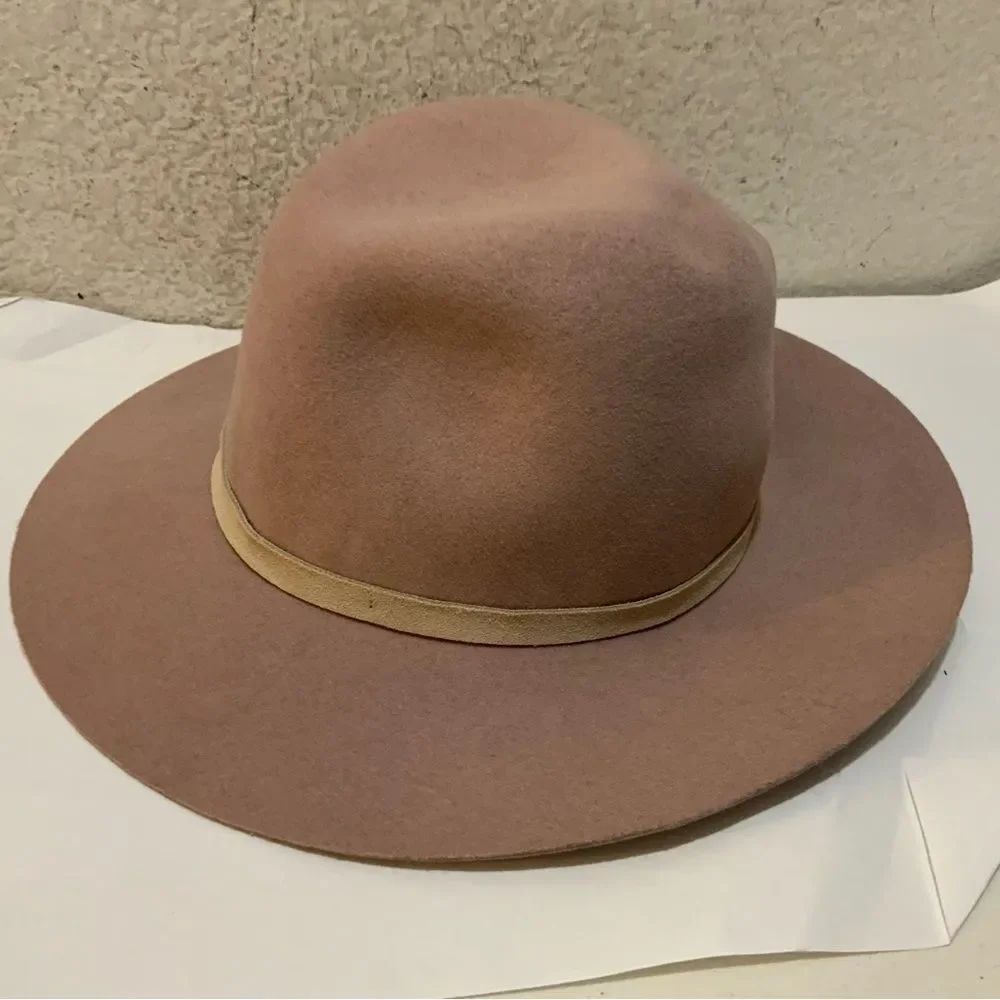 Rag & bone Women Fedora Hat S Brown Wool 100% Floppy Western Cowboy